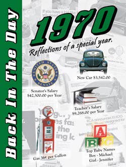 1970 Back In The Day Greeting Card / Booklet (envelope inclu for wholesale by 3 Oak Publishing / Back In The Day