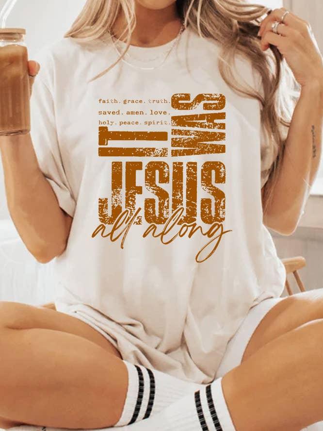 Het Was Jezus Al Die Tijd Unisex Ronde Hals T-shirt voor wholesale door Top Avenue