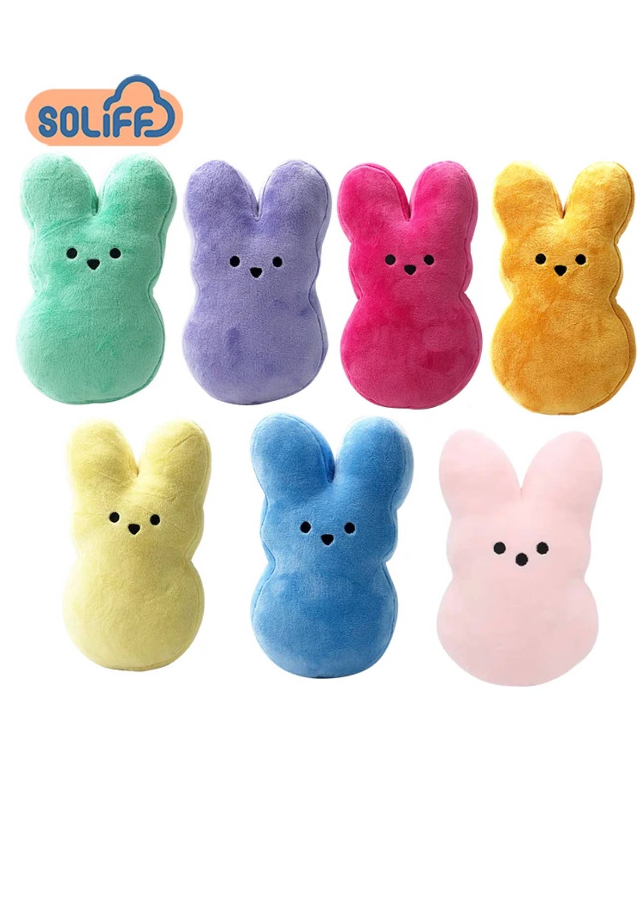 AH Designs 15 - Wholesale Stuffed/Plush Toy - Kids & Baby - RESTOCKED Peep Bunny, Popular Easter Bunny, Colorful3