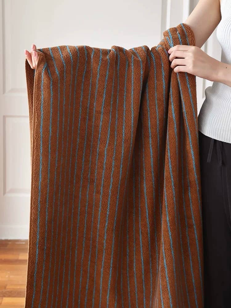 INSPECIAL HOME - Wholesale Bath Towel - Ultra Soft Absorbent Retro Stripe Bath Towel - 100% Organic 7