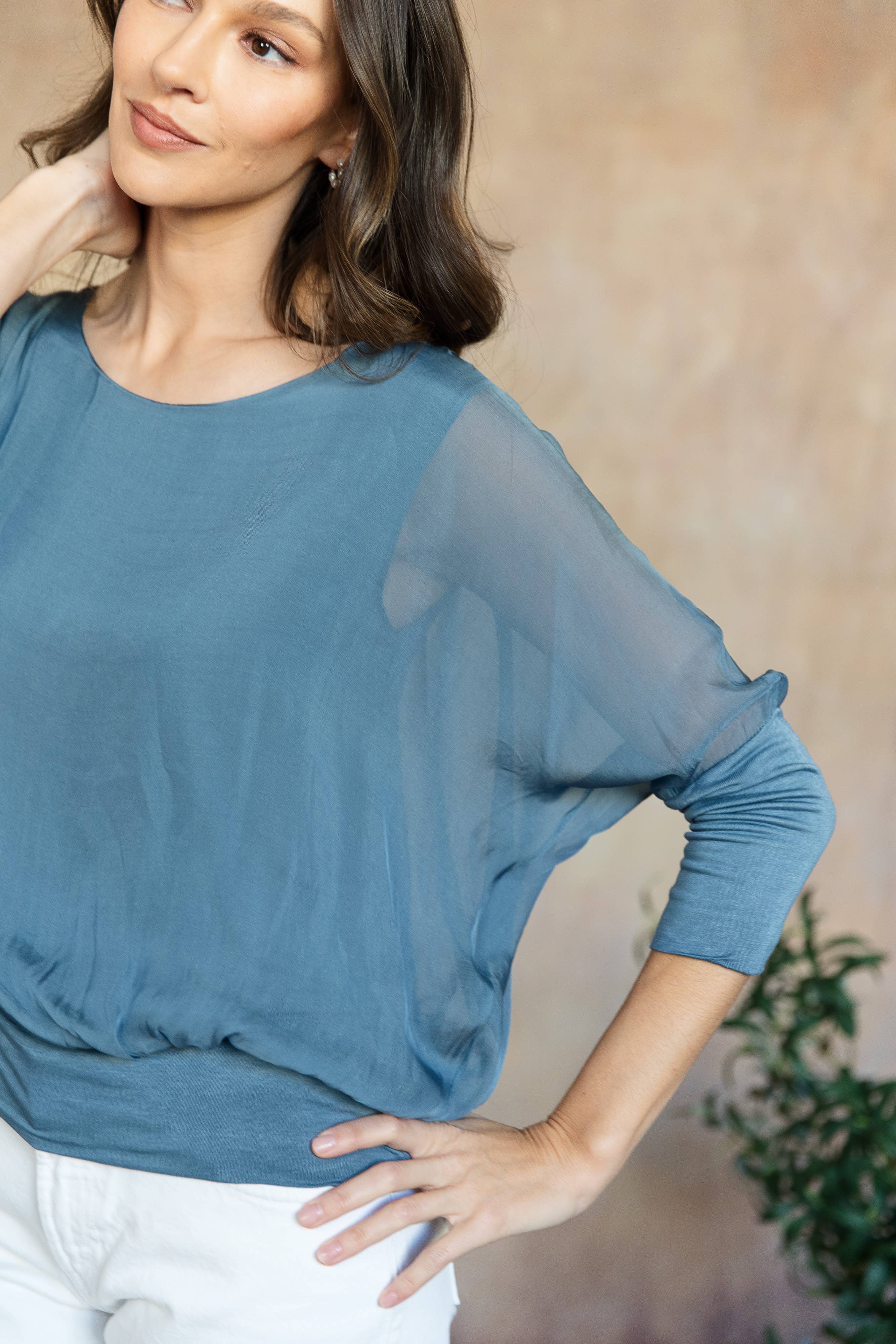 CobbleStone Living - Wholesale Blouse - Women's - Cassandra Italian Silk Top4