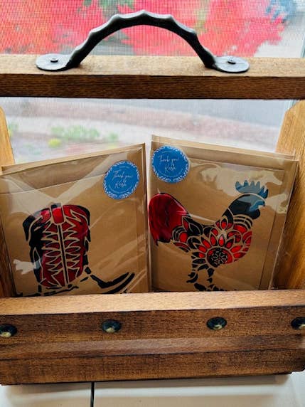 Caja de transporte occidental de madera rústica para venta al por mayor de KSC Art, LLC