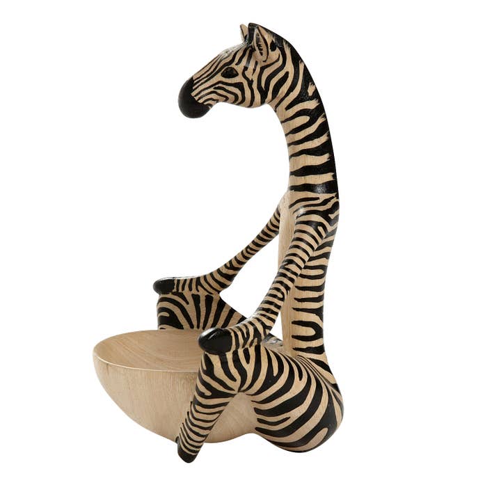 Ten Thousand Villages - Wholesale Decorative Plate/Dish/Bowl - Yoga Zebra Bowl*