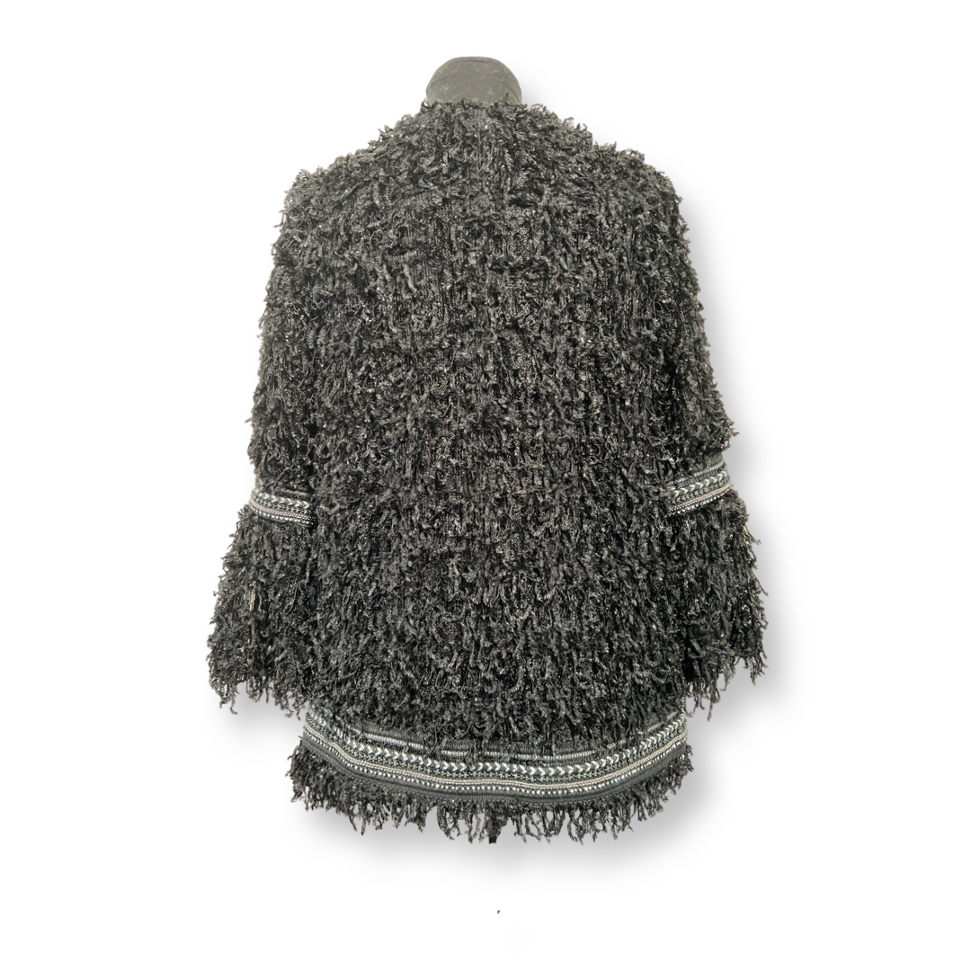 Black Shaggy Fur Jacket for wholesale on Faire1