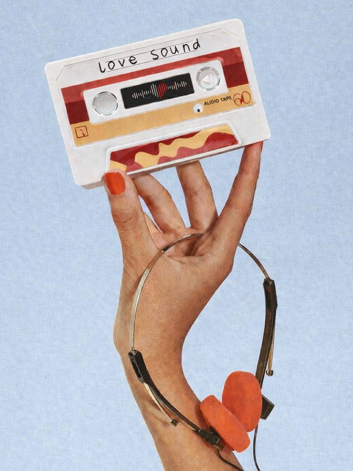 Cartão de Saudação com Fita Cassete Gravável Vintage Vibes por atacado de Pretty Attitude Clothing