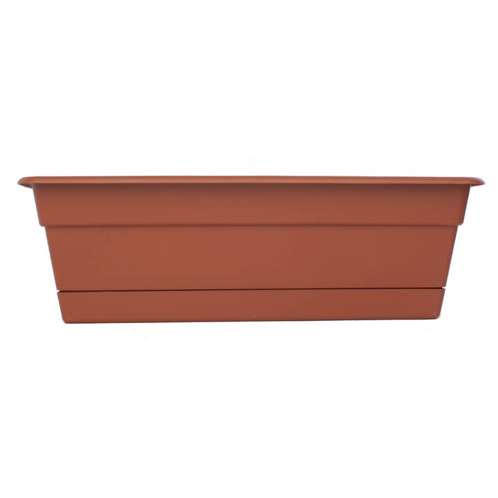 Dura Cotta Window Box Planter with Saucer Tray for wholesale by Bloem