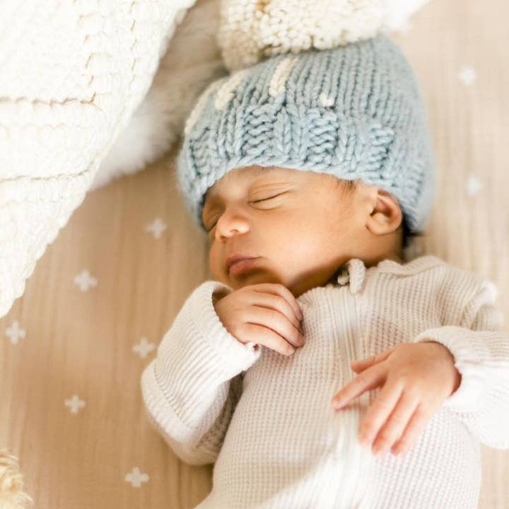 Huggalugs - Wholesale Beanie - Kids - hi. Surf Blue Hand Knit Beanie Hat