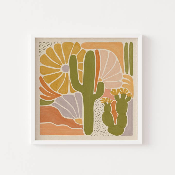 The SoulShine Co. - Wholesale Kunstprint - Saguaro-velden1