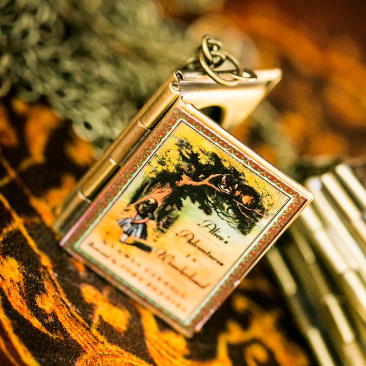 Pendentif livre romantique style Jane Eyre sur chaîne de 46 cm pour la vente par Adorned by Aisha