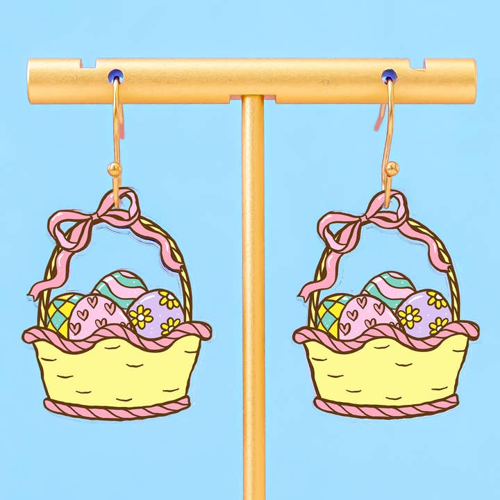 Easter Basket Earrings, Egg Earrings for wholesale by Momenti di Vita
