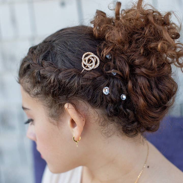 Amelie Swarovski haarspeld voor wholesale door Isabelle Grace Jewelry