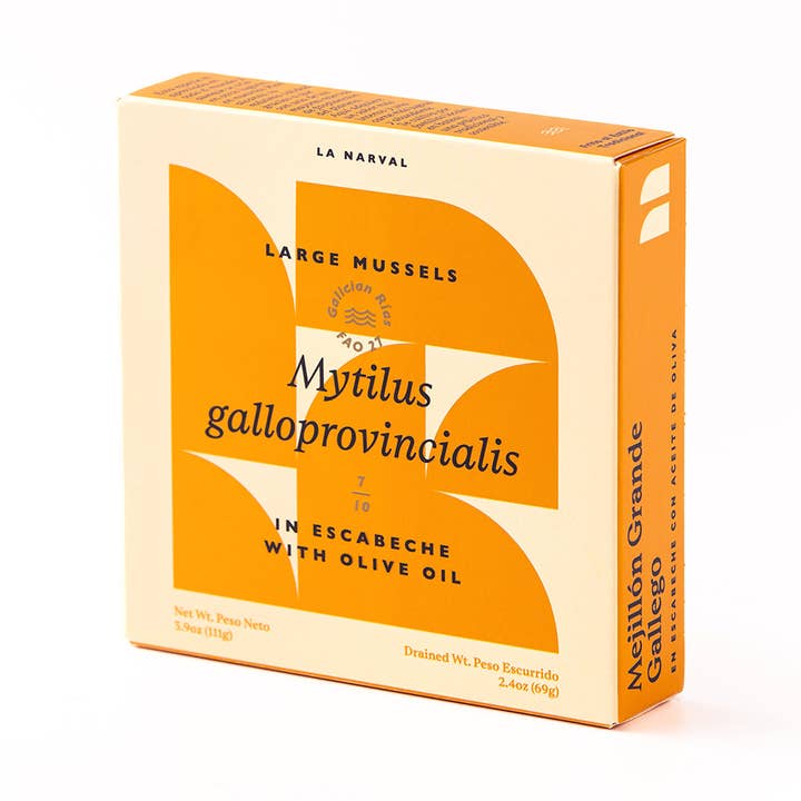 Premium Large Galician Mussels in Escabeche w/ Olive Oil for wholesale by La Narval