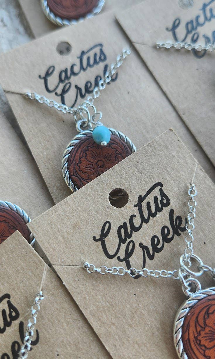 Cocklebur & Co. - Wholesale Pendant/Charm Necklace - "Nellie" Genuine Leather Necklace4