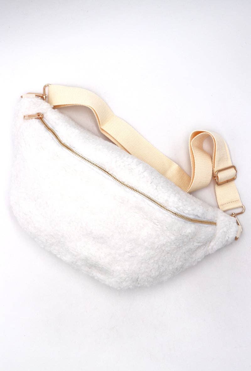 LIL' MOON - Venta al por mayor Riñonera - Mujer - Cangurera #LM2023 -22 efecto piel de oveja con cierre y bolsillos0