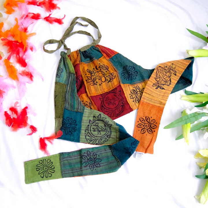 Karma Nepal Crafts - Wholesale Blouse – Women’s - Patchwork Reversible Cotton Backless Halter Top20