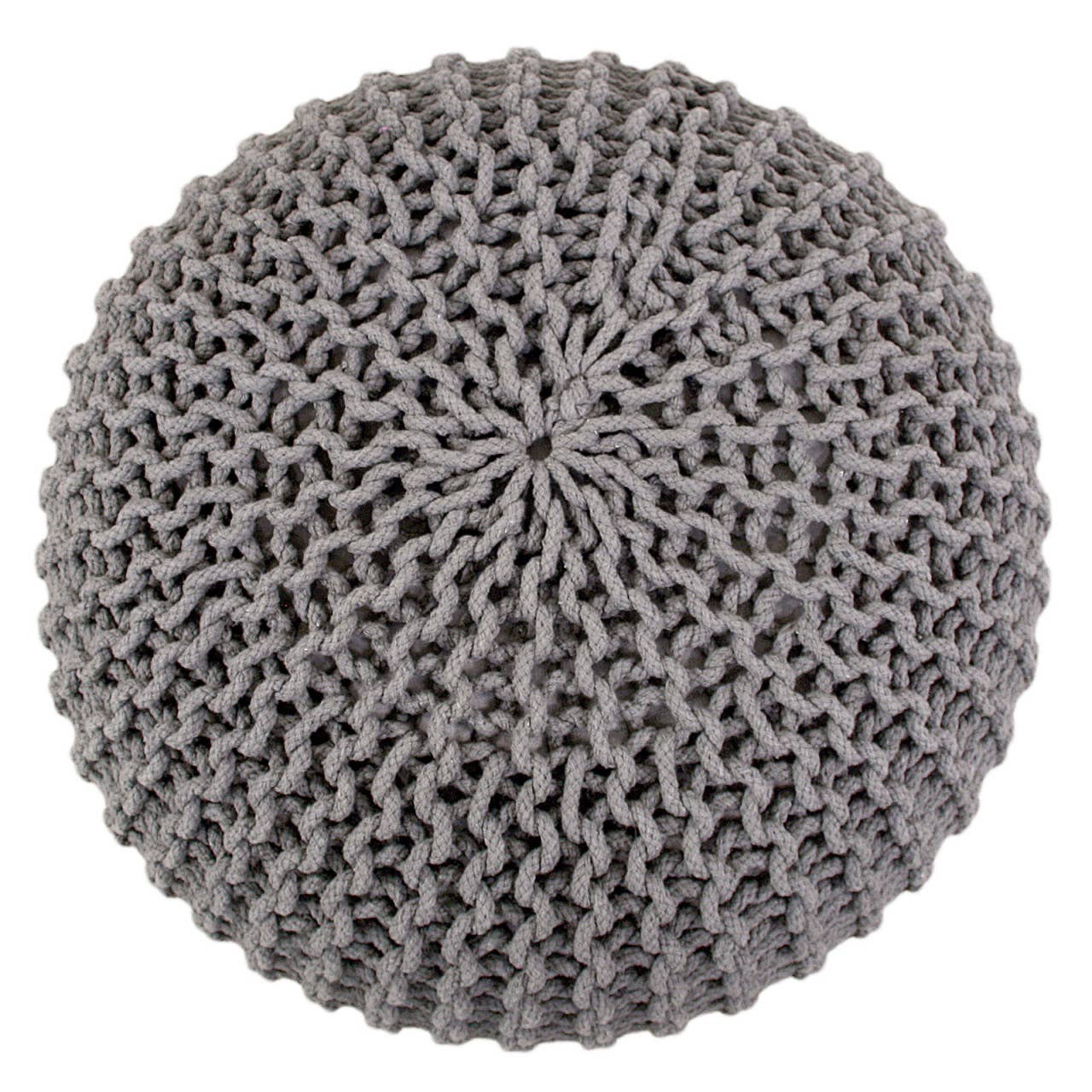 Voglrieder - Wholesale Pouf - Pouf, diameter 55 cm, knitted stool, pouf, pouf, floor cushion, large40