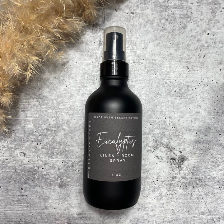 Eucalyptus Linen and Room Spray with Essential Oils for wholesale by Reverie Wicks