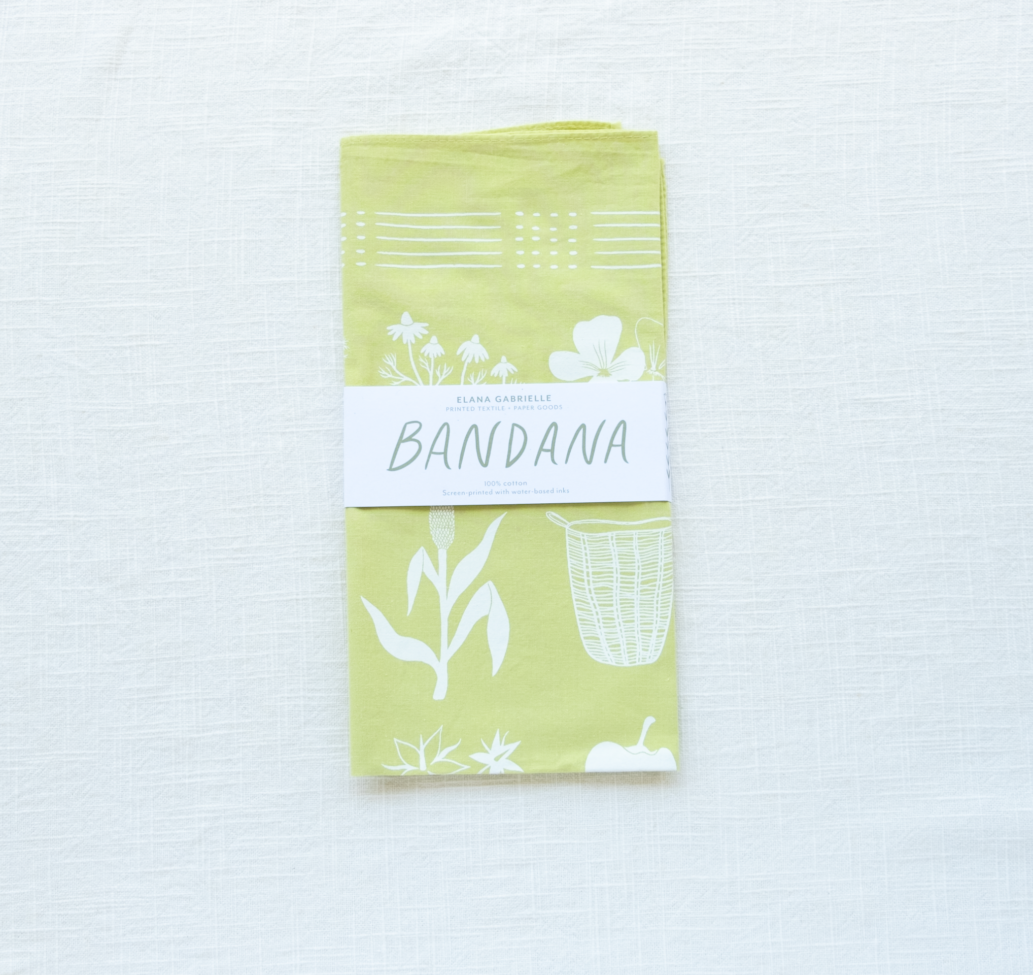 Elana Gabrielle - Wholesale Bandana - Women's - Forage Bandana - Screenprinted Cotton, Market Vegetables4