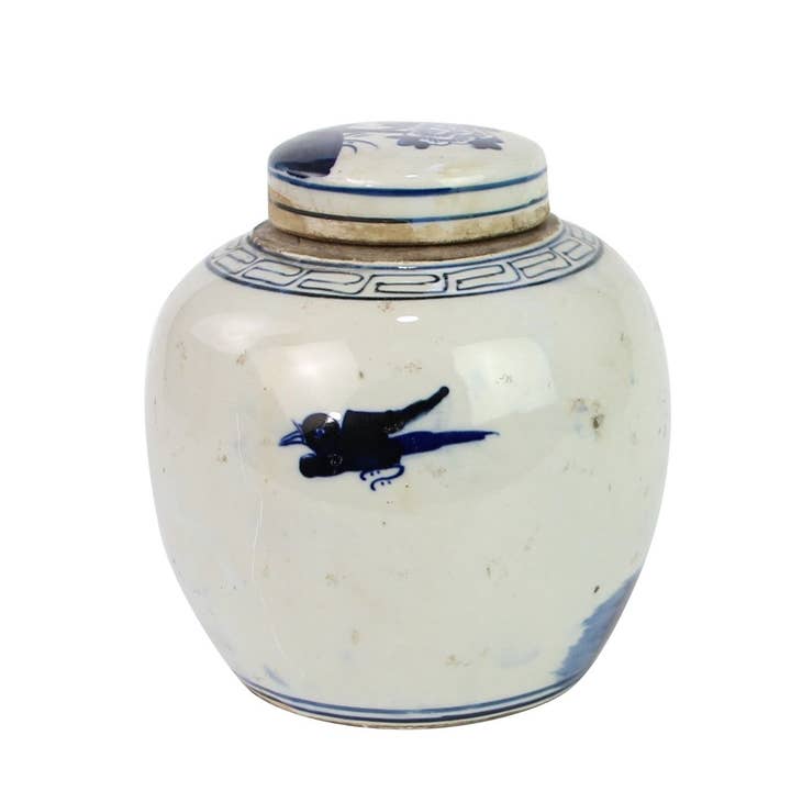 Legend Accents - Wholesale Decorative Jar - Blue And White Mini Jar Flower Blossom2