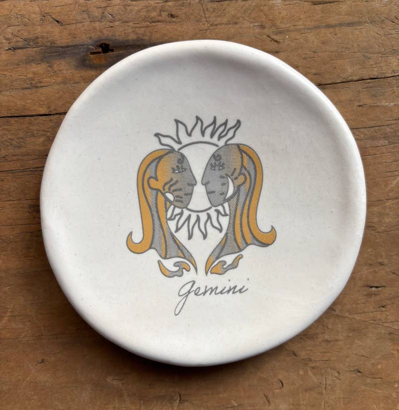 August Ceramics - Wholesale Jewelry Dish - 3.5" Ceramic Zodiac Sign assortment with Tabletop Display 9
