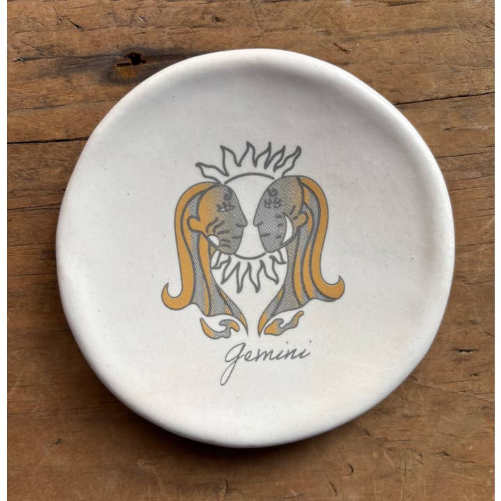 August Ceramics - Wholesale Jewelry Dish - 3.5" Ceramic Zodiac Sign assortment with Tabletop Display 9
