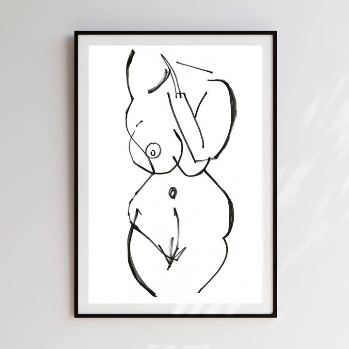 Wandbild Figurenzeichnung Kunstdruck Einfarbiger Kunstdruck Riso für den Großhandel von House Of Payne