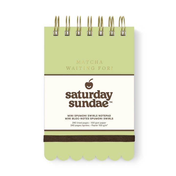 Matcha Mini Spumoni Swirls Notepad for wholesale by Saturday Sundae