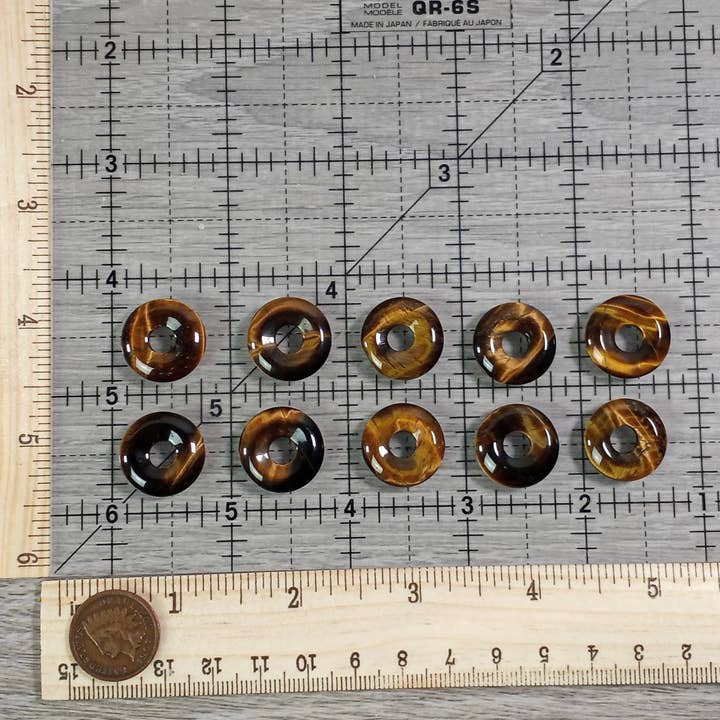 Keystone Crystals - Vente Pierre et cristal de spiritualité - Pendentifs donuts en pierres précieuses | Charms pi de 17 à 20 mm15