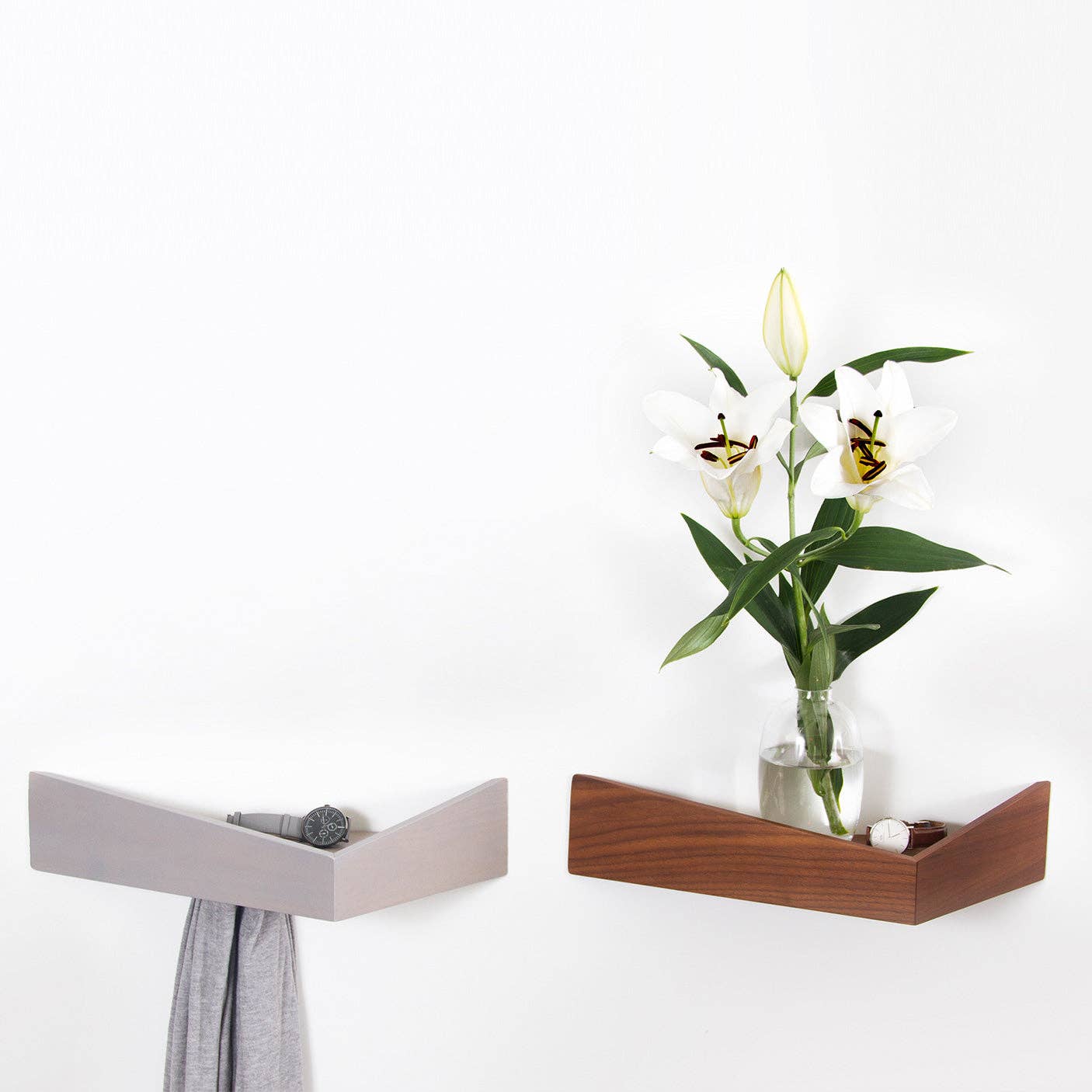 Woodendot - Venta al por mayor Estante de pared - Estantería de pared Pelican · Nogal pequeño7