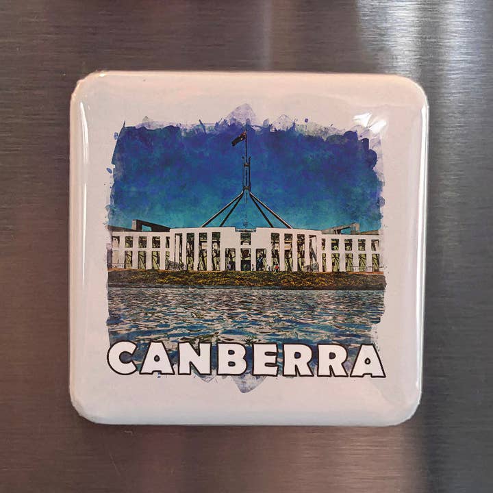 Canberra Australia Watercolor Fridge Magnet for wholesale by PhiloPerse