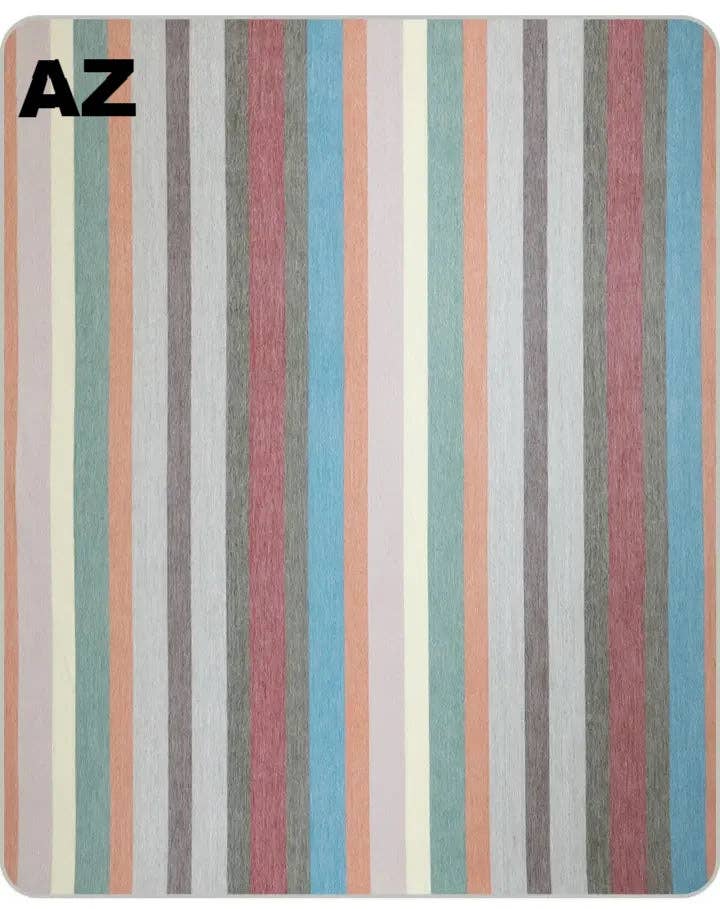 Choice Alpaca Products – wholesale Filtar – Alpacka Bed Filt - Randig88