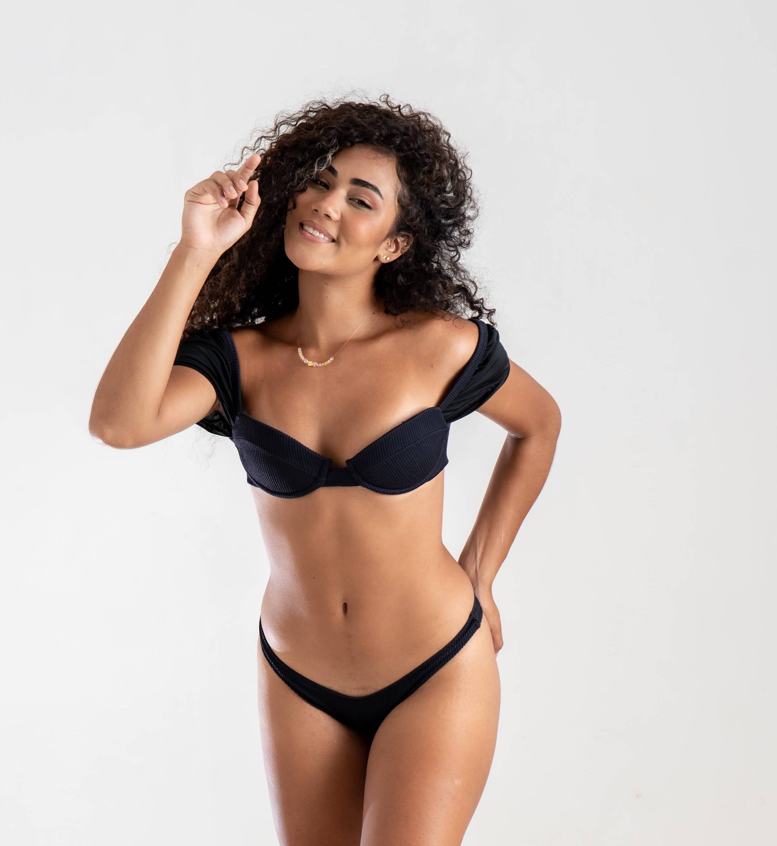 Brazilian Coast Beachwear – wholesale Bikiniunderdel - Dam – Ribbad Semi-Thong Fräck Brasiliansk Bikini Botten1