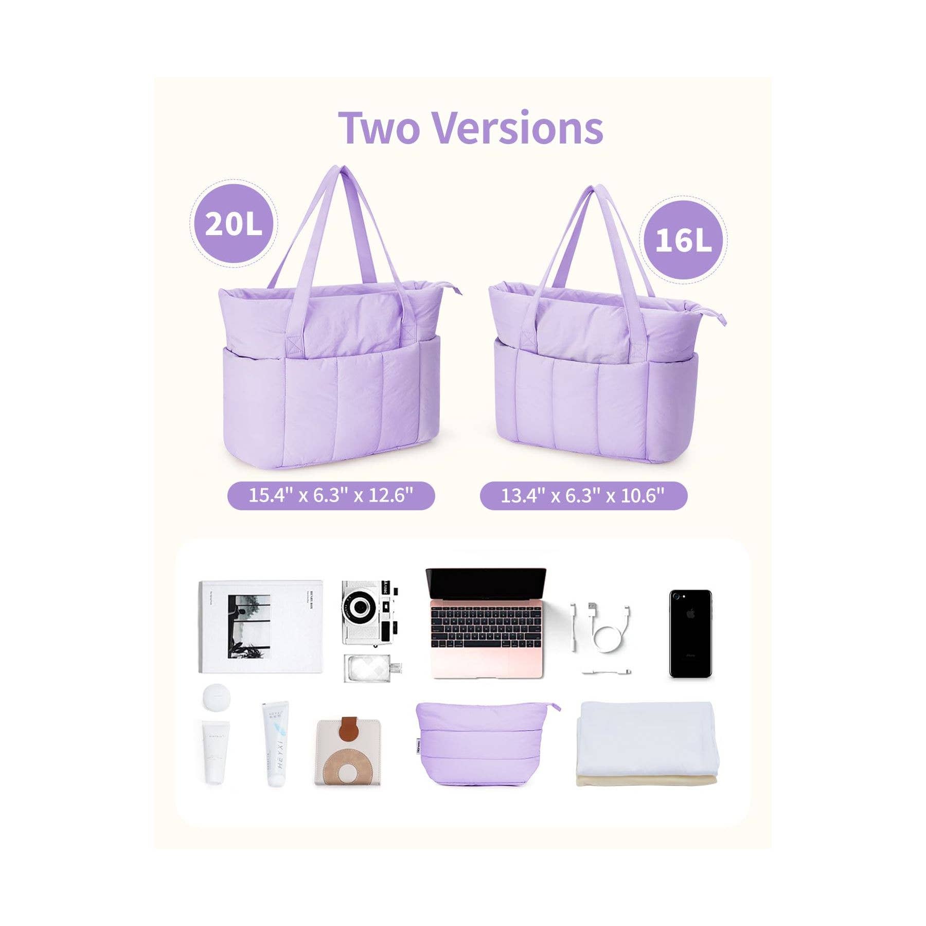 NARWEY INC - Vendita all'ingrosso Borsa tote - Donna - Borsa da viaggio Narwey Puffer per donne, adatta come bagaglio a mano.6