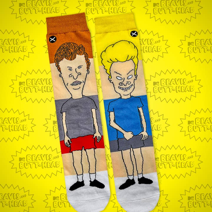 Odd Sox - Wholesale Socks - Men's - Beavis & Butthead 360 - Mens Crew Straight1