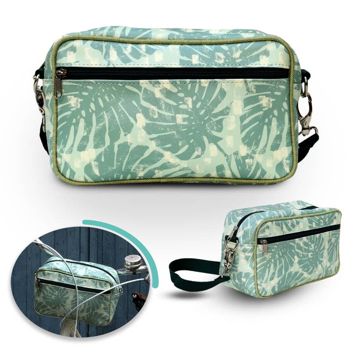 Handlebar bag - small bicycle bag for handlebars - Monstera for wholesale by Ikuri
