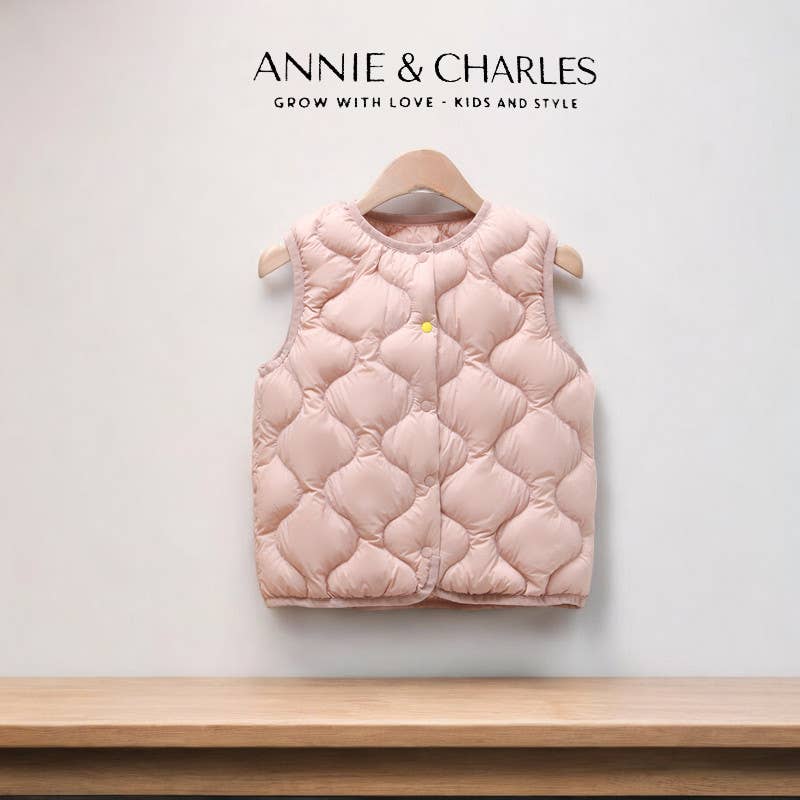 Annie & Charles - Wholesale Outerwear Vest - Kids - Annie & Charles® lightweight quilted vest with down filling1