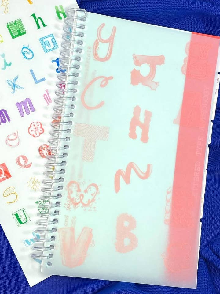 Hand Lettered Type Anthology Risograph Zine + Sticker Sheet for wholesale by The S3x Talk