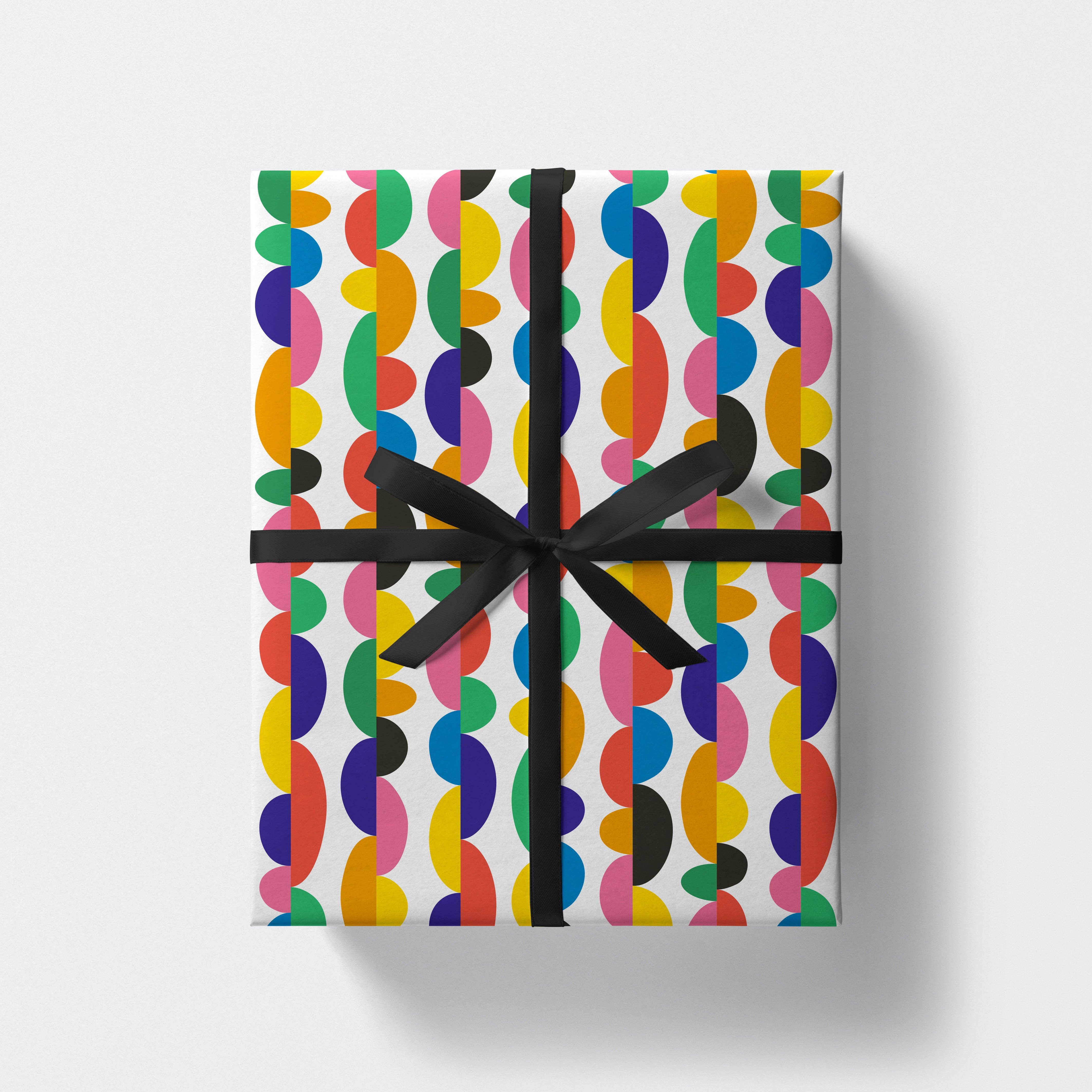 Studio Boketto - Wholesale Flat Wrap - Gene Genie Abstract Gift Wrap | Colourful Wrapping Paper
3