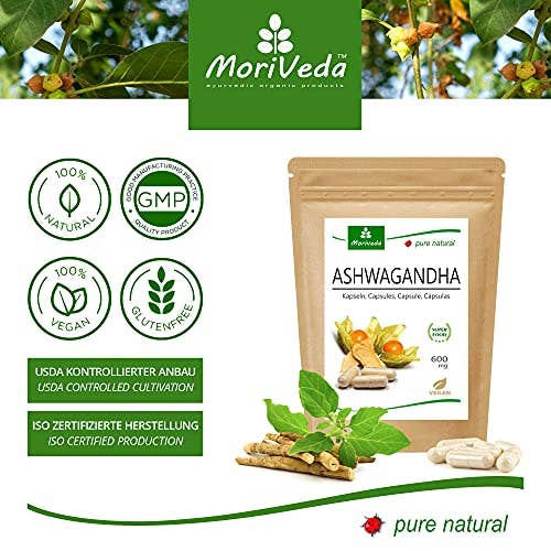 AMTEC Trading GmbH - Wholesale Oral Supplement/Vitamin - MoriVeda Ashwagandha capsules 600mg (1x120)3