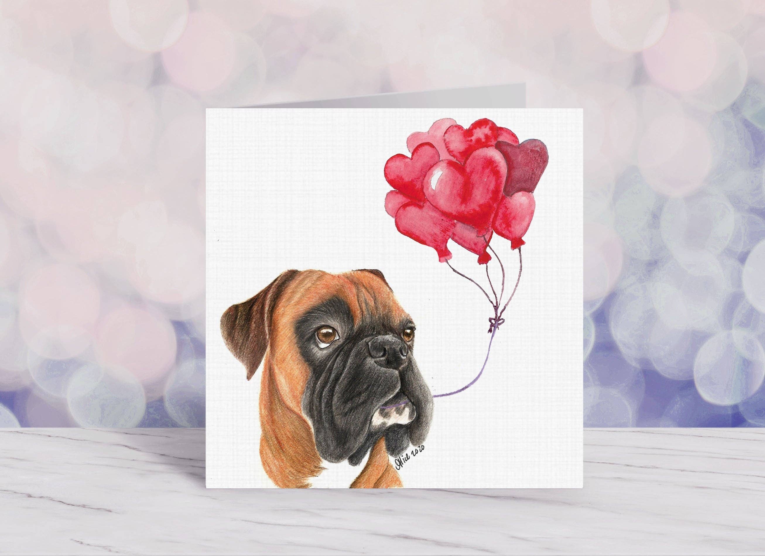 Cloud Jellybean Art – wholesale Alla hjärtans dag-kort – Black Mask Boxer Alla hjärtans dagskort1