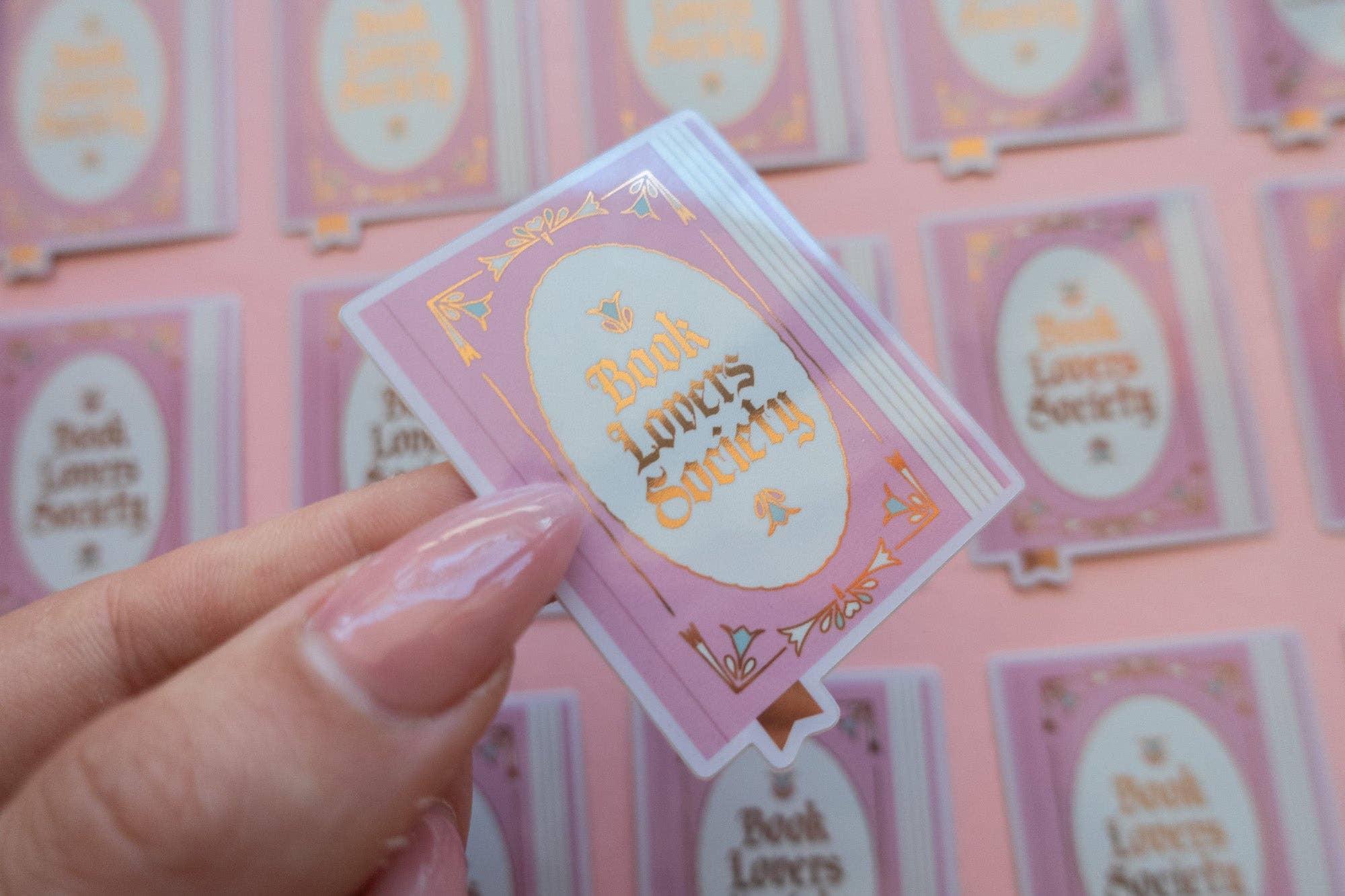 Jollie Ollie Designs - Wholesale Sticker - Book Society Sticker [with gold foil]15