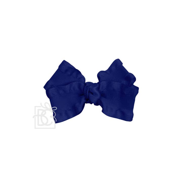 Beyond Creations, LLC - Wholesale Hair Bow - Kids - DOUBLE RUFFLE BOW ON CLIP68
