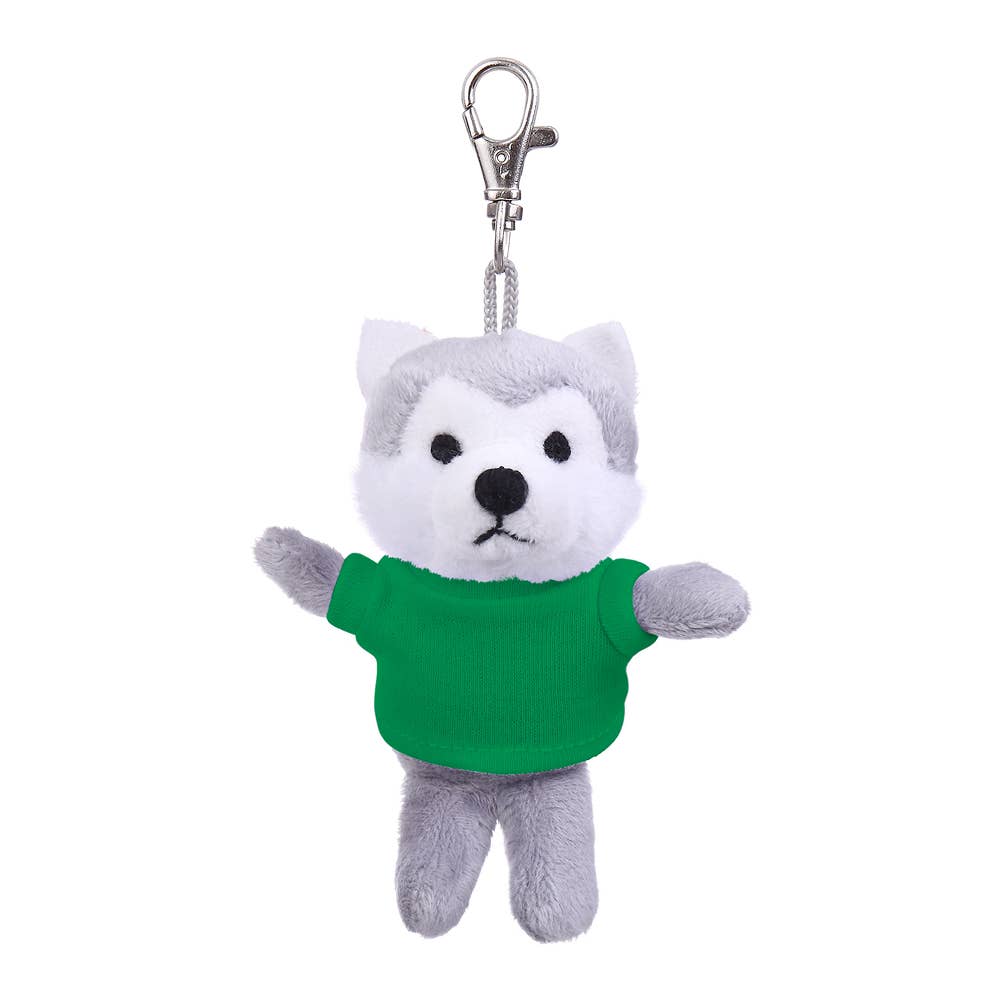 Plushland - Wholesale Keychain - Unisex - 4" Keychain - Husky with customized shirt10