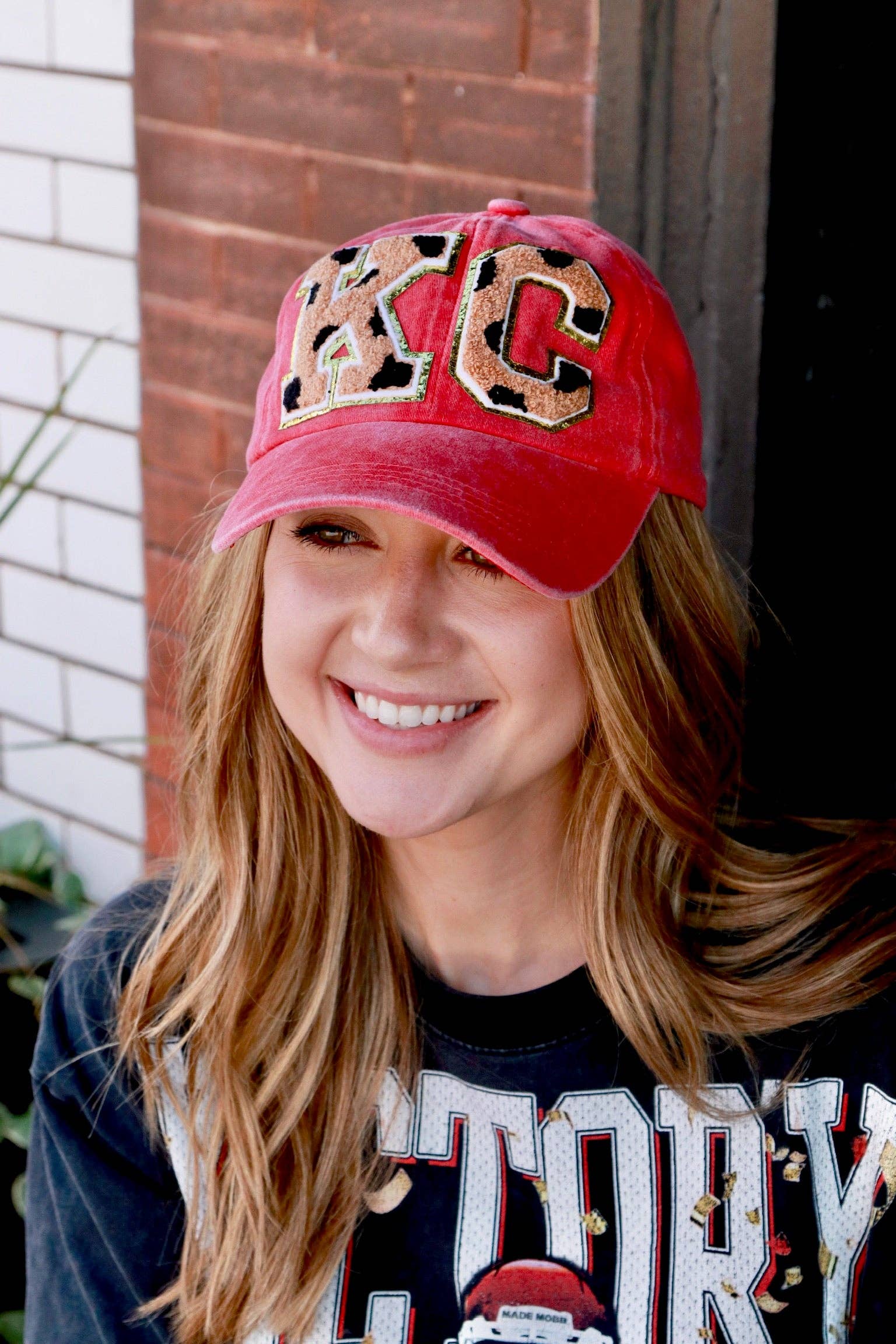 MODish Design Co - Wholesale Baseball Cap - Women's - KC Baseball Cap - Red Leopard