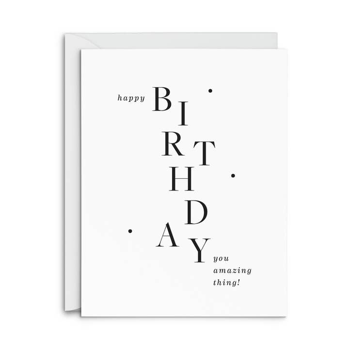 Amazing Thing Birthday Greeting Card for wholesale by Smitten on Paper