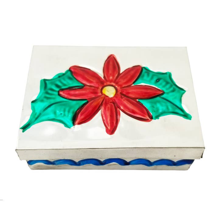 Metalkasse med 10 dele julekrybbesæt for engroshandel hos Sedona Spirit