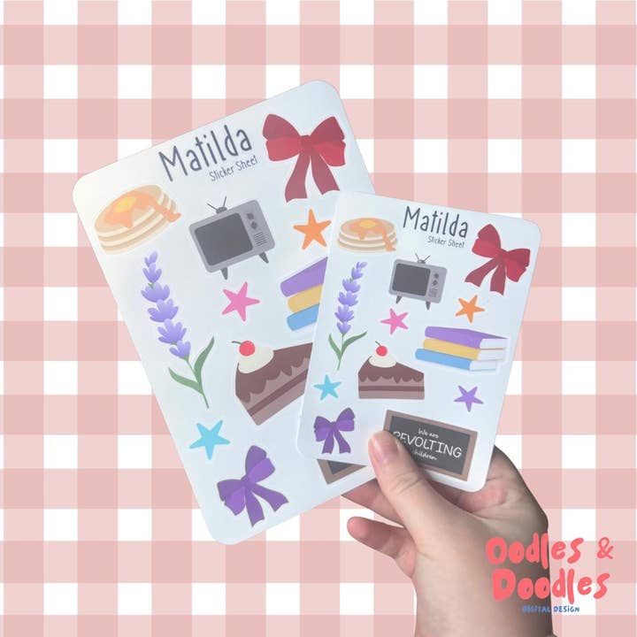 Matilda Musical Sticker Sheet: Theatre Lover Gift for wholesale by Oodles & Doodles