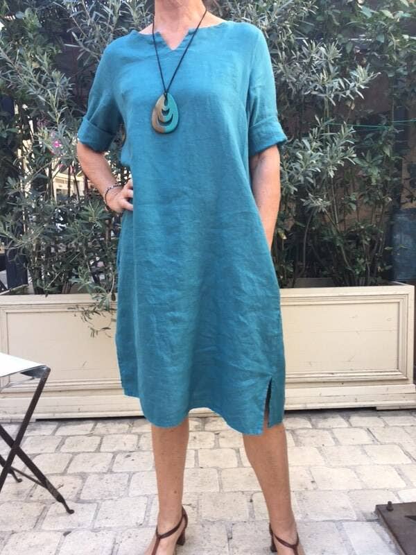 All colors Linen dress REF: 6584 for wholesale on Faire6