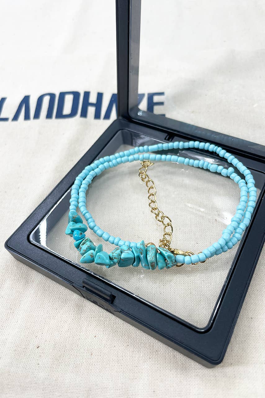 Islandhaze - Wholesale Beaded/Pearl Necklace - Rice  Beads with crystal stone necklace3