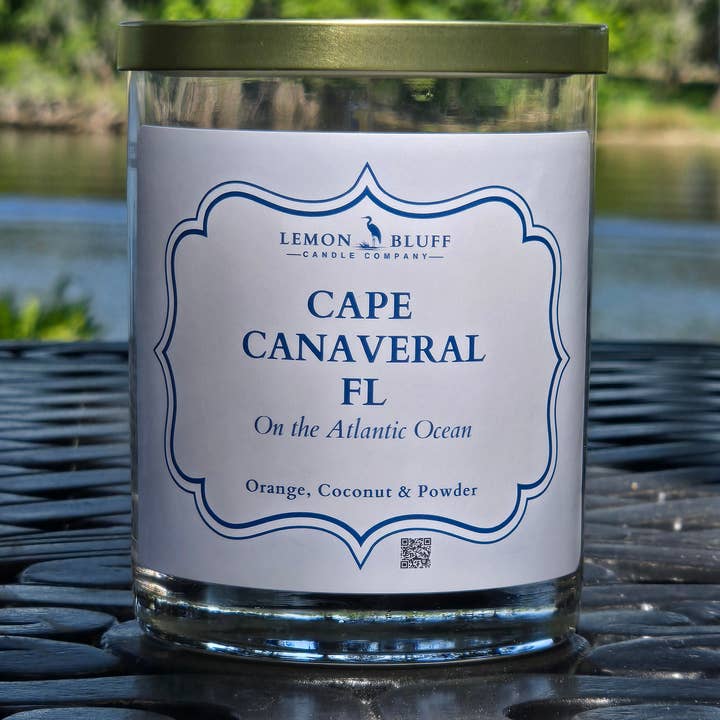 Lemon Bluff Candle Company - Wholesale Jar/Filled Candle - Cape Canaveral, FL on the Atlantic Ocean Candle - Grapefruit, Coconut, Powder Scent